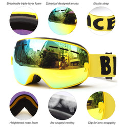 Children Ski Goggles Skiing Eyewear