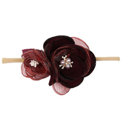 Baby Flower Nylon Hair Bands