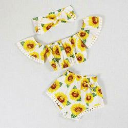 Baby Girl Sunflower Print Summer Outfit