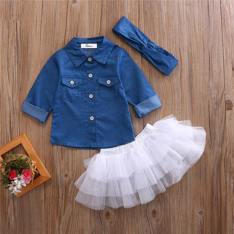 Baby Girl Denim Outfit