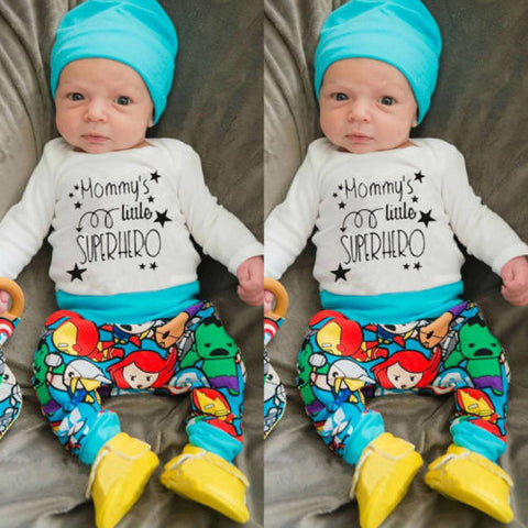 Baby Boy "Daddy's Little Superhero" Outfit