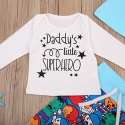 Baby Boy "Daddy's Little Superhero" Outfit