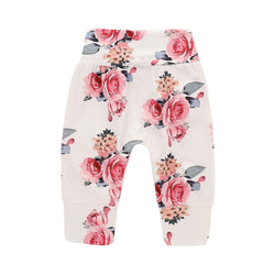 Baby Girl Floral Print Sweet Cotton Autumn Outfit