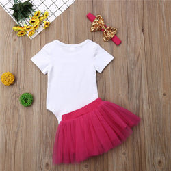 Baby Girl Romper With Tutu Skirt Body Suit