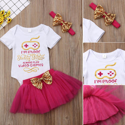 Baby Girl Romper With Tutu Skirt Body Suit