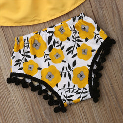 Baby Girl Yellow Floral Outfit