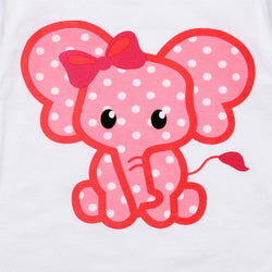 Baby Girl Pink Elephant Pattern Outfit