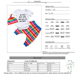 Baby Girl Rainbow Striped Outfit