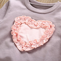 Baby Girl Spring Love Heart Ruffle Outfit