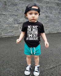 Baby Boy "No Nap Fruit Snacks Playground" Print T-shirt