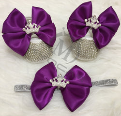 Crown & Ribbon Princess Baby Rhinestones Shoes