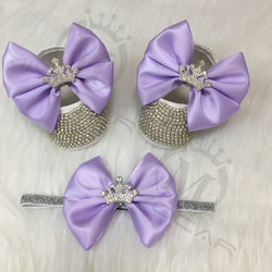 Crown & Ribbon Princess Baby Rhinestones Shoes