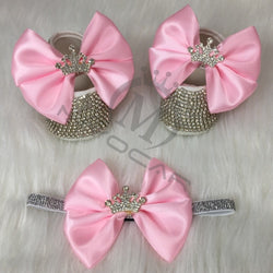 Crown & Ribbon Princess Baby Rhinestones Shoes