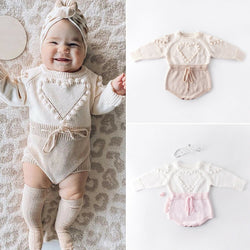 Sweetheart knitted sweater bodysuit