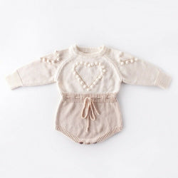 Sweetheart knitted sweater bodysuit