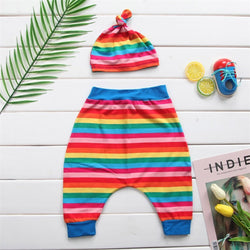 Baby Girl Rainbow Striped Outfit