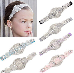 Baby Girl Faux Pearls Rhinestone Headband