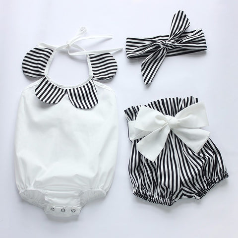 Baby Girl Striped Jumpsuits