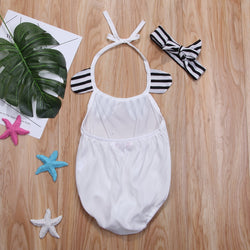 Baby Girl Striped Jumpsuits