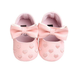 Baby Leather Moccasins Bow Shoes