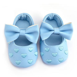 Baby Leather Moccasins Bow Shoes