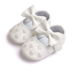 Baby Leather Moccasins Bow Shoes