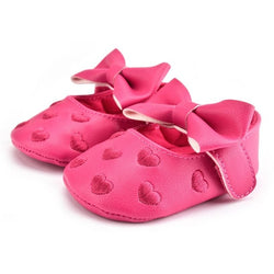 Baby Leather Moccasins Bow Shoes