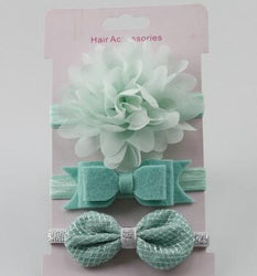 3 Pieces Baby Elastic Flower Headband