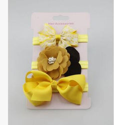 3 Pieces Baby Elastic Flower Headband