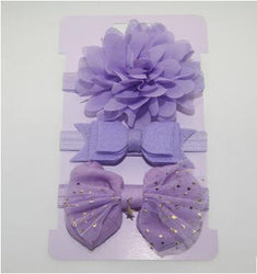 3 Pieces Baby Elastic Flower Headband