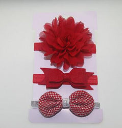 3 Pieces Baby Elastic Flower Headband