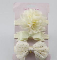 3 Pieces Baby Elastic Flower Headband