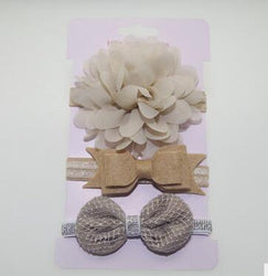 3 Pieces Baby Elastic Flower Headband