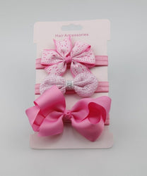 3 Pieces Baby Elastic Flower Headband