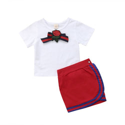 Baby Girl Uniform Bow Tie Clothes