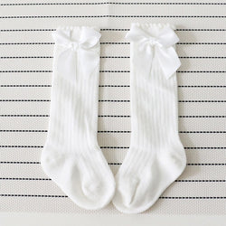 Baby Bow Knee High Long Soft Cotton Lace Anti-Slip Socks