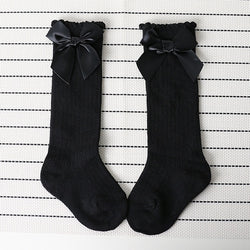 Baby Bow Knee High Long Soft Cotton Lace Anti-Slip Socks