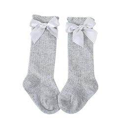 Baby Bow Knee High Long Soft Cotton Lace Anti-Slip Socks