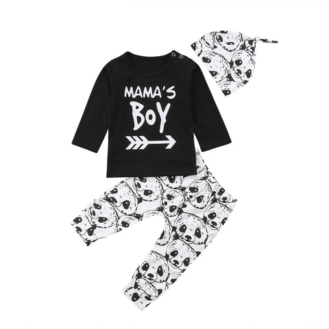 Baby Boy "Mama's Boy" Panda Outfit